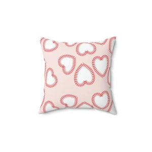 Hearts Print Polyester Square Pillow - Vibrant Pop of Color - Dipaliz - Throw Pillows