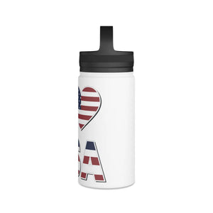 Insulated Stainless Steel Water Bottle - Usa Love - Dipaliz - Bottles