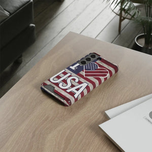 Tough Usa Heart Case and Wallet - Polycarbonate - Dipaliz - Electronics Accessories