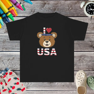 Soft Kids i Heart Usa Tees - Combed Ring-spun Cotton - Dipaliz - T-shirts