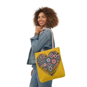 Flowers Canvas Tote - Chic Heart Style Everyday Bag - Dipaliz - Bags