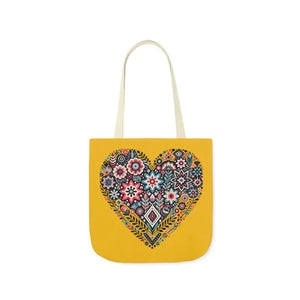 Flowers Canvas Tote - Chic Heart Style Everyday Bag - Dipaliz - Bags