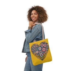 Flowers Canvas Tote - Chic Heart Style Everyday Bag - Dipaliz - Bags