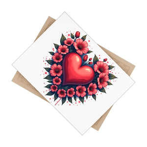 Vibrant Heart Flowers Ceramic Photo Tile - Art Memories - Dipaliz - Wall Tiles