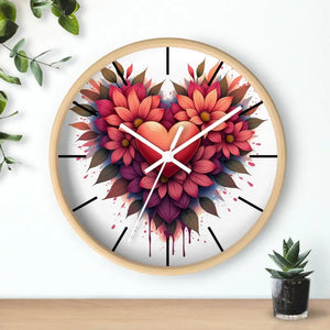 Chic Wall Clock with Vibrant Blooms for your Living Space - Dipaliz - Clocks