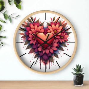 Chic Wall Clock with Vibrant Blooms for your Living Space - Dipaliz - Clocks