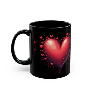 Paint Dripping Black Ceramic Mug - Bold Statement Design - Dipaliz - Mugs