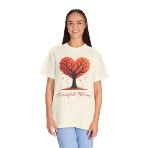 Heartfelt Blooms Heart Shaped Tree Comfort Tee - Dipaliz - T-shirts