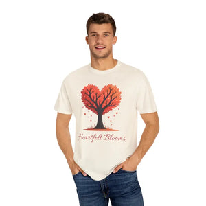 Heartfelt Blooms Heart Shaped Tree Comfort Tee - Dipaliz - T-shirts