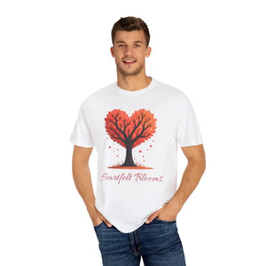 Heartfelt Blooms Heart Shaped Tree Comfort Tee - Dipaliz - T-shirts