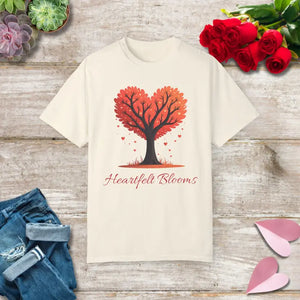 Heartfelt Blooms Heart Shaped Tree Comfort Tee - Dipaliz - Ivory / s - T-shirts