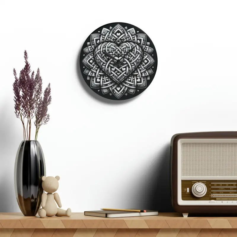 Heartfelt Elegance Acrylic Wall Clock ?? Home Accent - Decor