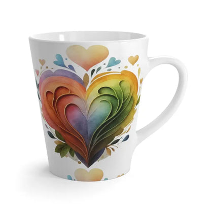 Sip Love with the Heartfelt Hearts Latte Mug - Cozy Up! - 12oz