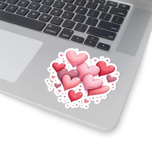 Vibrant Heart Kiss Cut Stickers Bold Playful Designs - Dipaliz - Decorative