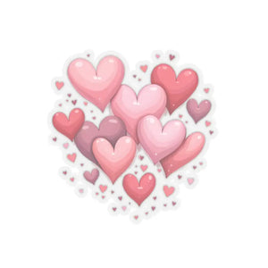 Vibrant Heart Kiss Cut Stickers Bold Playful Designs - Dipaliz - 2’’ × / Transparent - Decorative