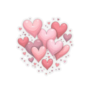 Vibrant Heart Kiss Cut Stickers Bold Playful Designs - Dipaliz - 6’’ × / Transparent - Decorative
