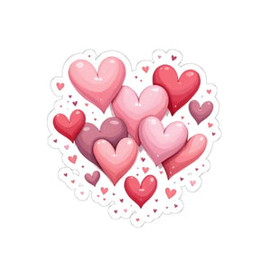 Vibrant Heart Kiss Cut Stickers Bold Playful Designs - Dipaliz - 6’’ × / White - Decorative