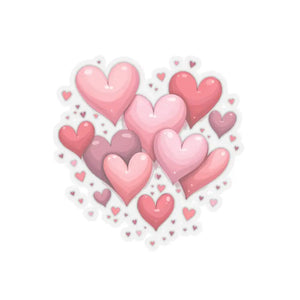 Vibrant Heart Kiss Cut Stickers Bold Playful Designs - Dipaliz - 3’’ × / Transparent - Decorative
