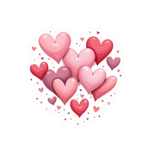Vibrant Heart Kiss-cut Stickers - Adorable Laptop Decals - Dipaliz - Decorative