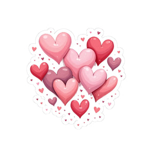 Vibrant Heart Kiss-cut Stickers - Adorable Laptop Decals - Dipaliz - Decorative