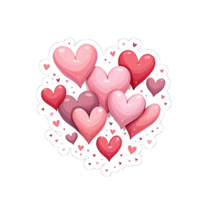 Vibrant Heart Kiss-cut Stickers - Adorable Laptop Decals - Dipaliz - Decorative