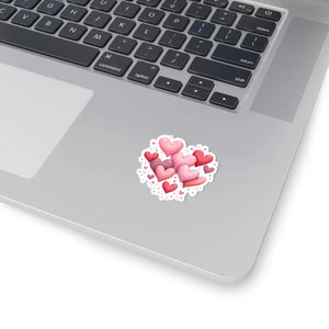 Vibrant Heart Kiss-cut Stickers - Adorable Laptop Decals - Dipaliz - Decorative