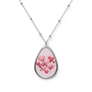 Heartfelt Love Oval Necklace - Valentine’s Day - Dipaliz - Necklaces