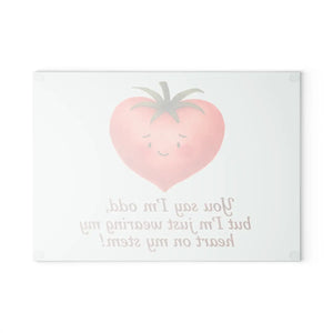 Heartfelt Tomato Glass Cutting Board – Kitchen Fun - Dipaliz - Boards