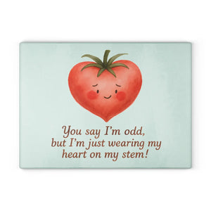 Heartfelt Tomato Glass Cutting Board – Kitchen Fun - Dipaliz - Boards
