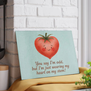 Heartfelt Tomato Glass Cutting Board – Kitchen Fun - Dipaliz - Boards