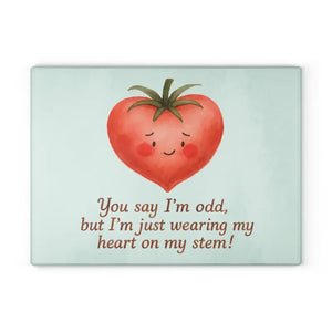 Glass Cutting Board - Heartfelt Tomato Kitchen Fun - Dipaliz - 11’’ x 15’’ / Rectangle - Boards