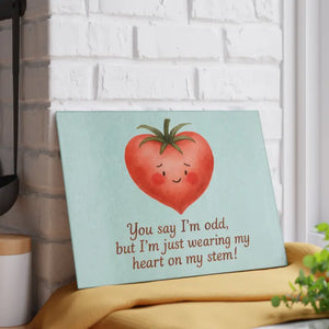 Glass Cutting Board - Heartfelt Tomato Kitchen Fun - Dipaliz - Boards