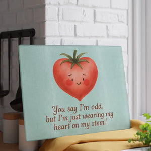 Glass Cutting Board - Heartfelt Tomato Kitchen Fun - Dipaliz - Boards