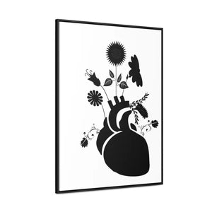Human Heart Canvas Vertical Frame Bold Vibrant Wall Art - Dipaliz - Posters Prints & Visual Artwork