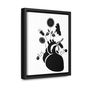 Human Heart Canvas Vertical Frame Bold Vibrant Wall Art - Dipaliz - Posters Prints & Visual Artwork