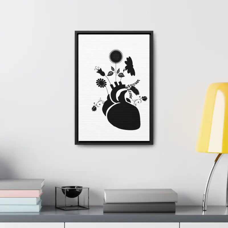 Transform your Space: Vertical Human Heart Canvas Art