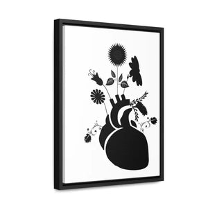 Human Heart Canvas Vertical Frame Bold Vibrant Wall Art - Dipaliz - Posters Prints & Visual Artwork