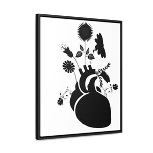 Human Heart Canvas Vertical Frame Bold Vibrant Wall Art - Dipaliz - Posters Prints & Visual Artwork