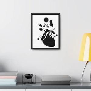 Human Heart Canvas Vertical Frame Bold Vibrant Wall Art - Dipaliz - Posters Prints & Visual Artwork