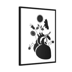 Human Heart Canvas Vertical Frame Bold Vibrant Wall Art - Dipaliz - Posters Prints & Visual Artwork