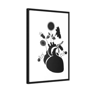 Human Heart Canvas Vertical Frame Bold Vibrant Wall Art - Dipaliz - Posters Prints & Visual Artwork
