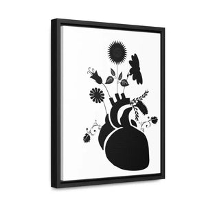 Human Heart Canvas Vertical Frame Bold Vibrant Wall Art - Dipaliz - Posters Prints & Visual Artwork