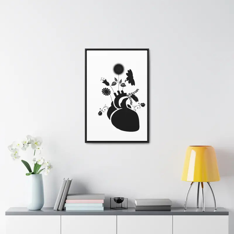 Transform your Space: Vertical Human Heart Canvas Art