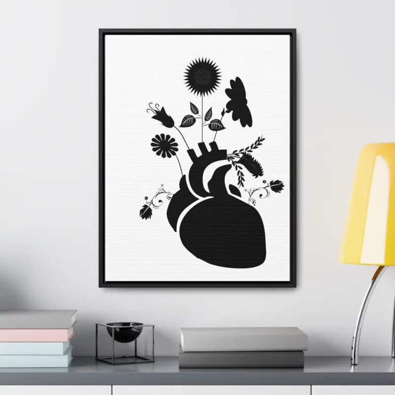 Transform your Space: Vertical Human Heart Canvas Art