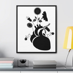 Human Heart Canvas Vertical Frame Bold Vibrant Wall Art - Dipaliz - Posters Prints & Visual Artwork