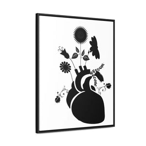 Human Heart Canvas Vertical Frame Bold Vibrant Wall Art - Dipaliz - Posters Prints & Visual Artwork