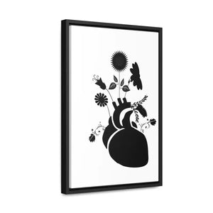 Human Heart Canvas Vertical Frame Bold Vibrant Wall Art - Dipaliz - Posters Prints & Visual Artwork