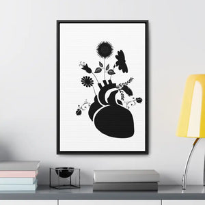 Human Heart Canvas Vertical Frame Bold Vibrant Wall Art - Dipaliz - Posters Prints & Visual Artwork