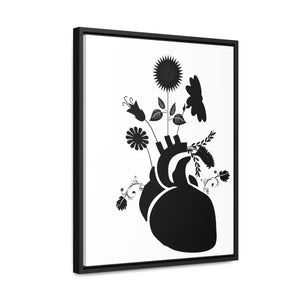 Human Heart Canvas Vertical Frame Bold Vibrant Wall Art - Dipaliz - Posters Prints & Visual Artwork