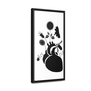 Human Heart Canvas Vertical Frame Bold Vibrant Wall Art - Dipaliz - Posters Prints & Visual Artwork